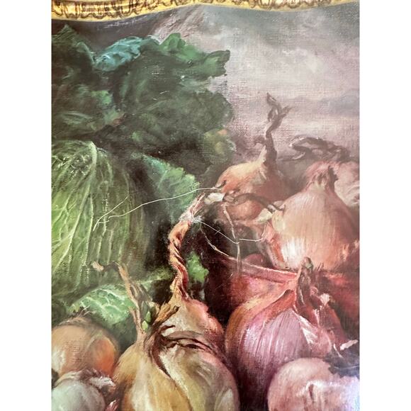 Vintage The Sherwood Studio Metal Autumn Fayre Tray By Patricia Machin - Picture 8 of 8